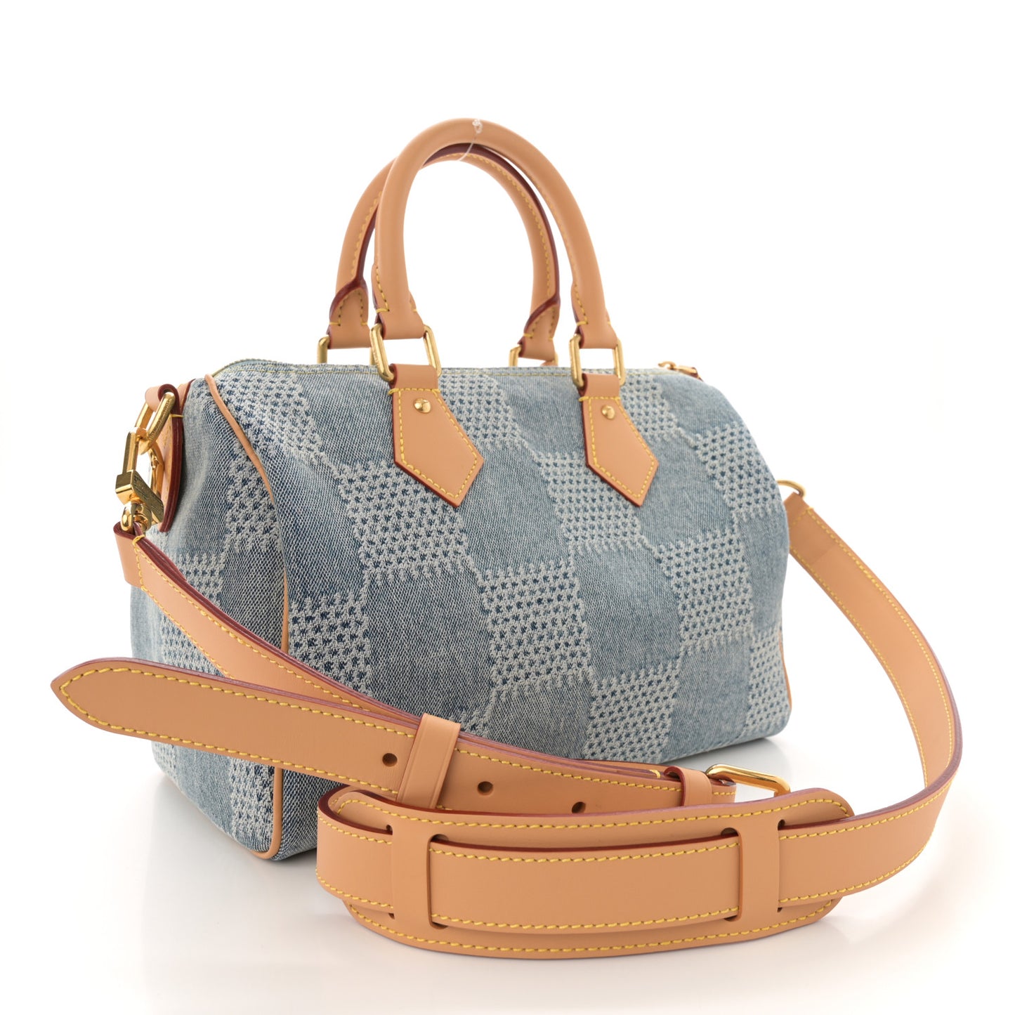 Damier Denim 3D Speedy Bandouliere 25 Bleu