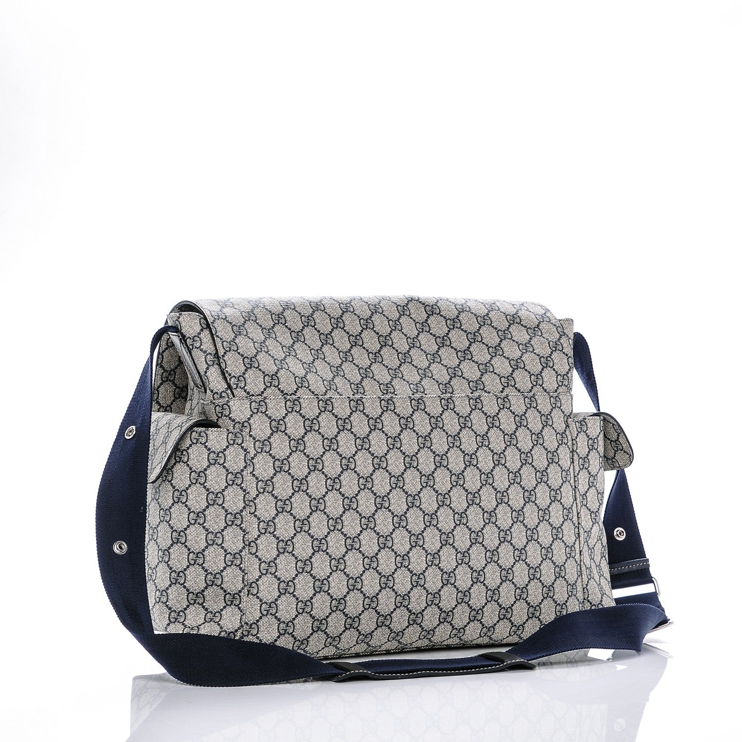 Gucci GG Plus Monogram Messenger Diaper Bag Navy 3 of 8