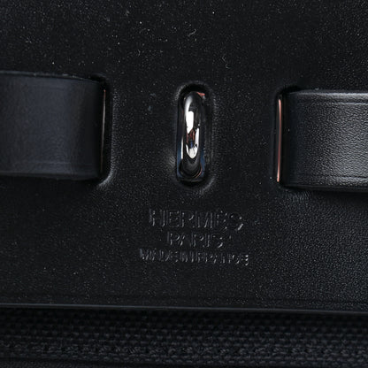 Hermes Military Toile Vache Hunter Herbag a Dos Zip Retourne Backpack Black 7 of 10