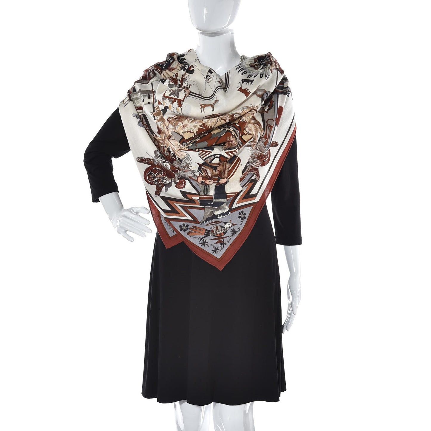 Cashmere Silk Kachinas Shawl 140