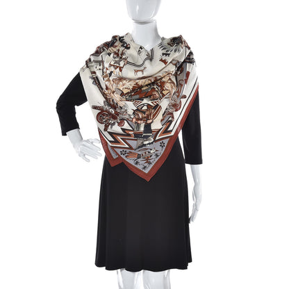 Hermes Cashmere Silk Kachinas Shawl 140 2 of 4