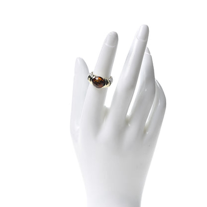 David Yurman Sterling Silver 14K Yellow Gold Citrine 10mm Cable Capri Ring 52 6 2 of 5