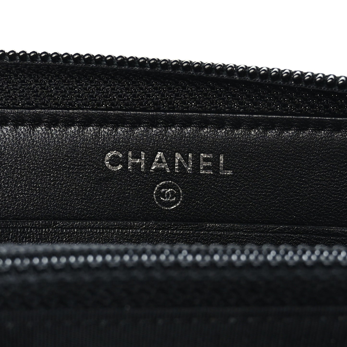 Lambskin Quilted Small Boy Zip Around Wallet Black