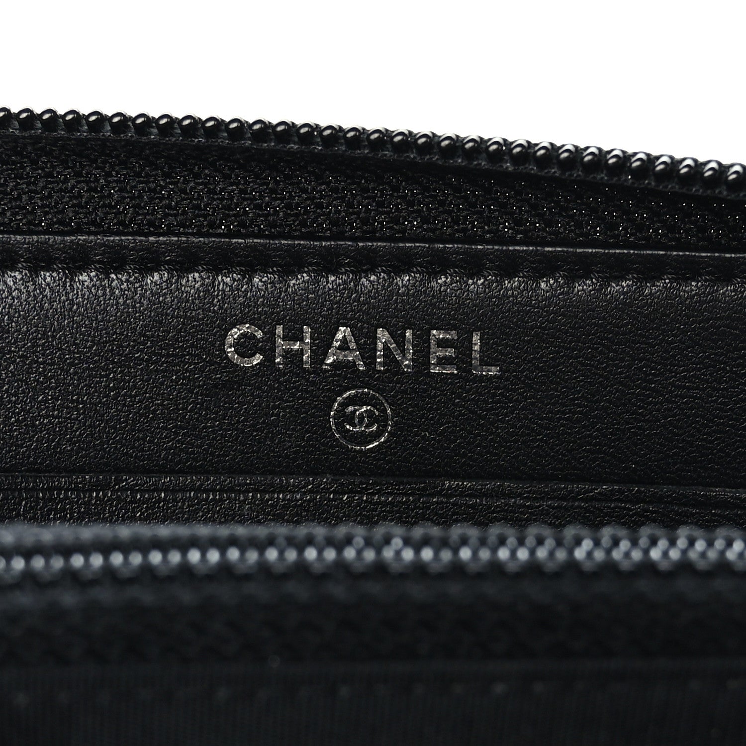 Chanel Lambskin Quilted Small Boy Zip Around Wallet Black 8 of 8