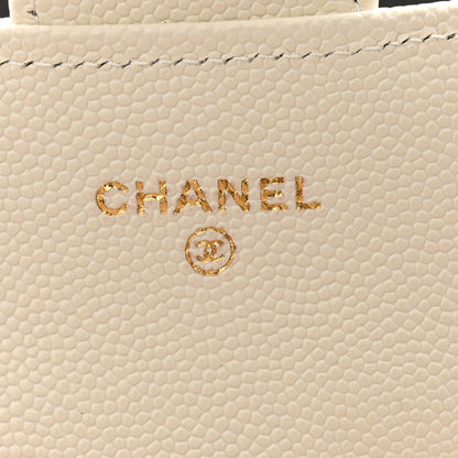 Chanel Caviar Quilted Large Gusset Flap Wallet White 7 of 13