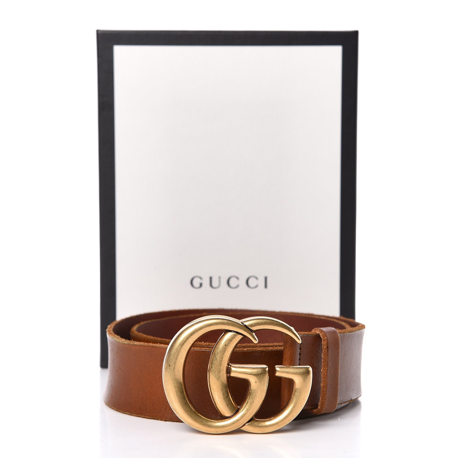 Gucci Faded Calfskin Double G 40mm Belt 80 32 Cuir 7 of 7