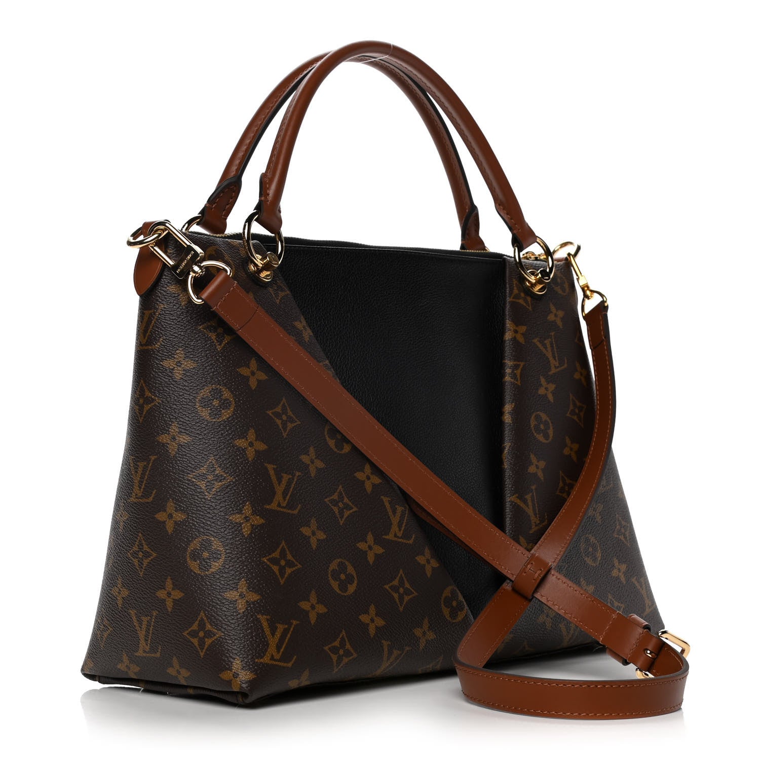 Louis Vuitton Monogram V Tote MM Black 2 of 8
