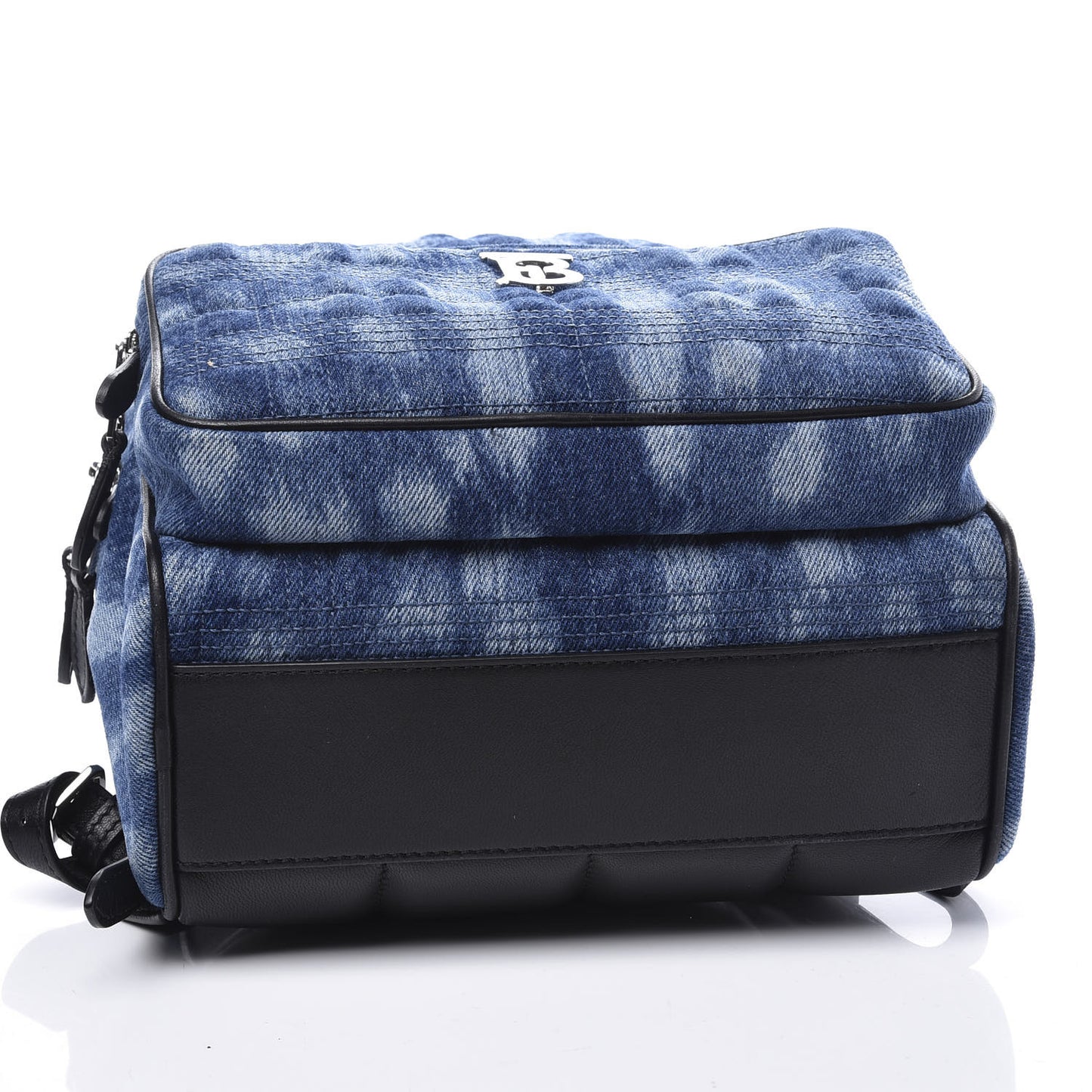 Denim Quilted Deer Print Backpack Blue
