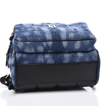 Burberry Denim Quilted Deer Print Backpack Blue 3 of 9