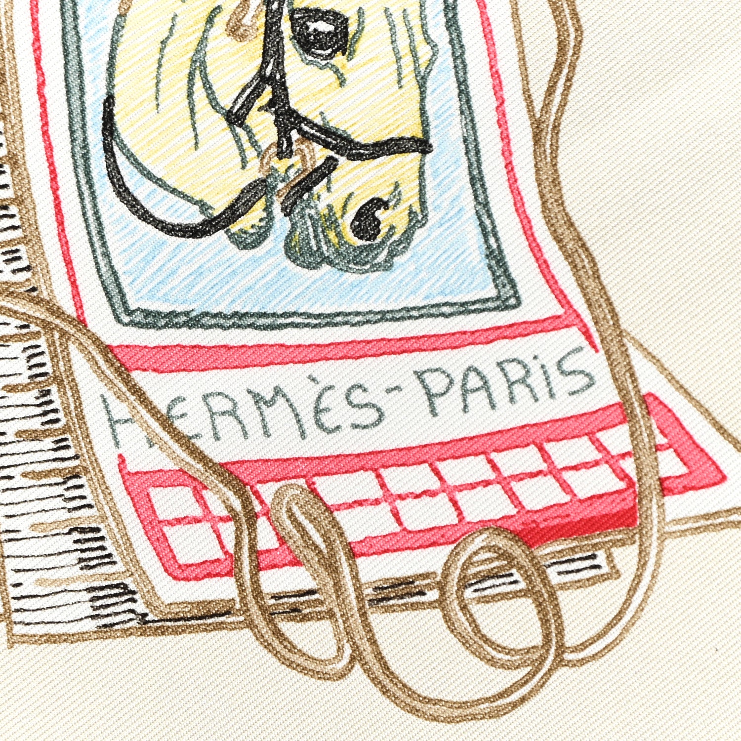 Hermes Chevaloscope Scarf 90 Nacre Vert Multicolor 2 of 4