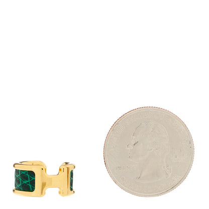 Hermes Lizard Olympe Ear Cuff PM Vert Moyen 2 of 6