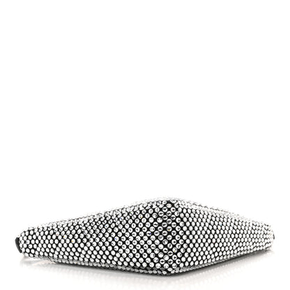 Prada Satin Crystal Triangle Pouch Cristal 4 of 14