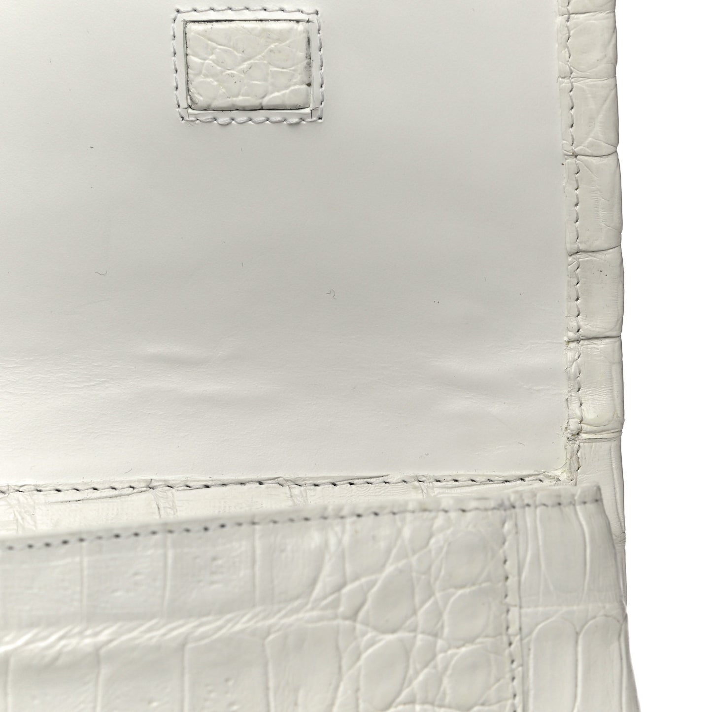 Crocodile Clutch White