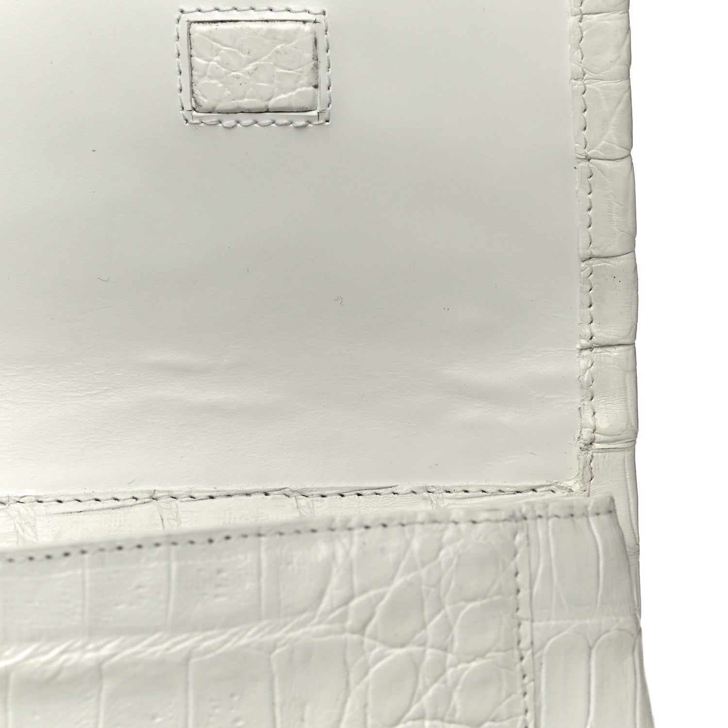Nancy Gonzalez Crocodile Clutch White 10 of 18