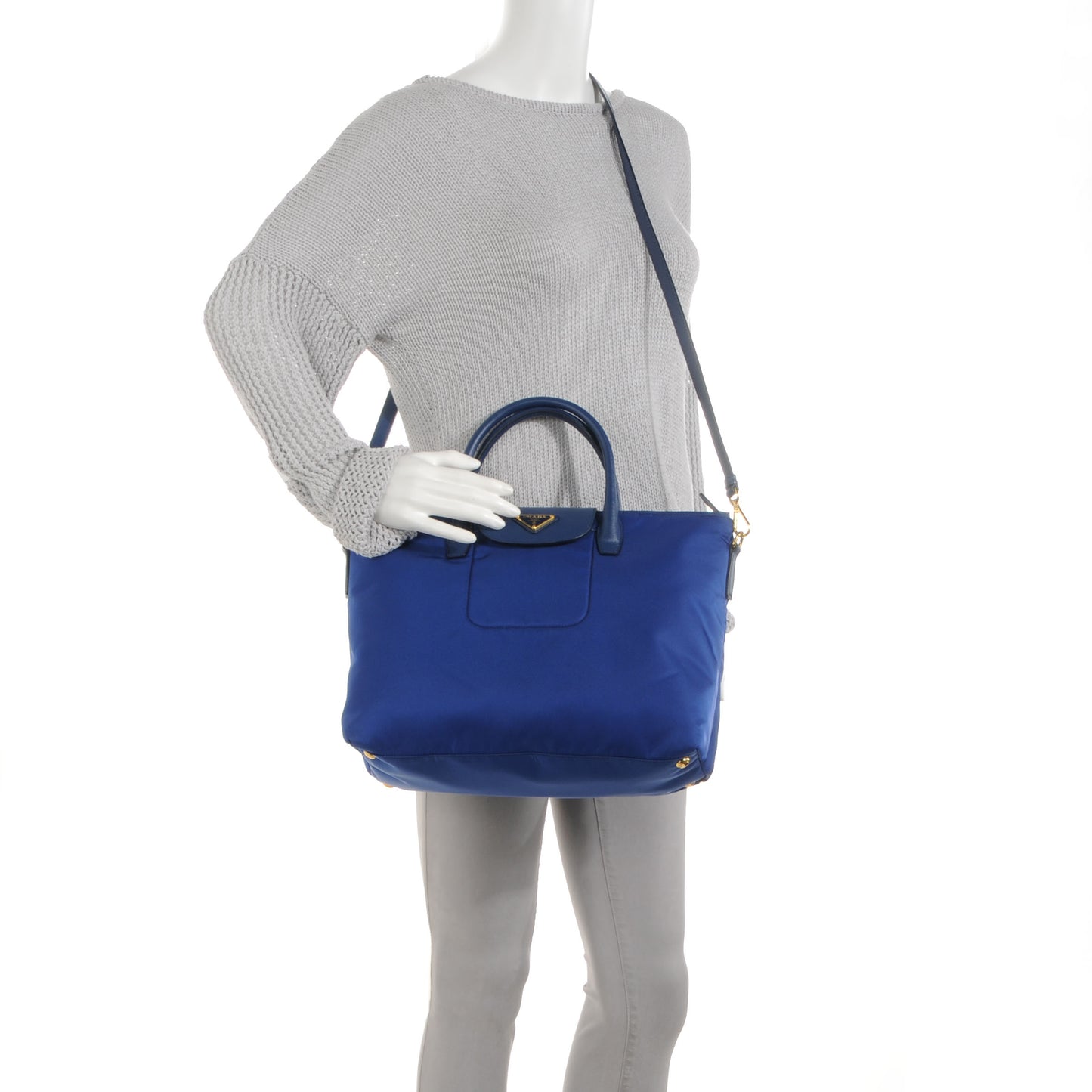 Tessuto Saffiano Tote Bleuette