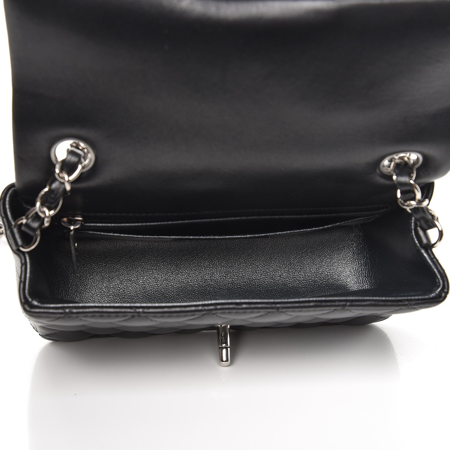 Chanel Lambskin Quilted Mini Rectangular Flap Black 5 of 8
