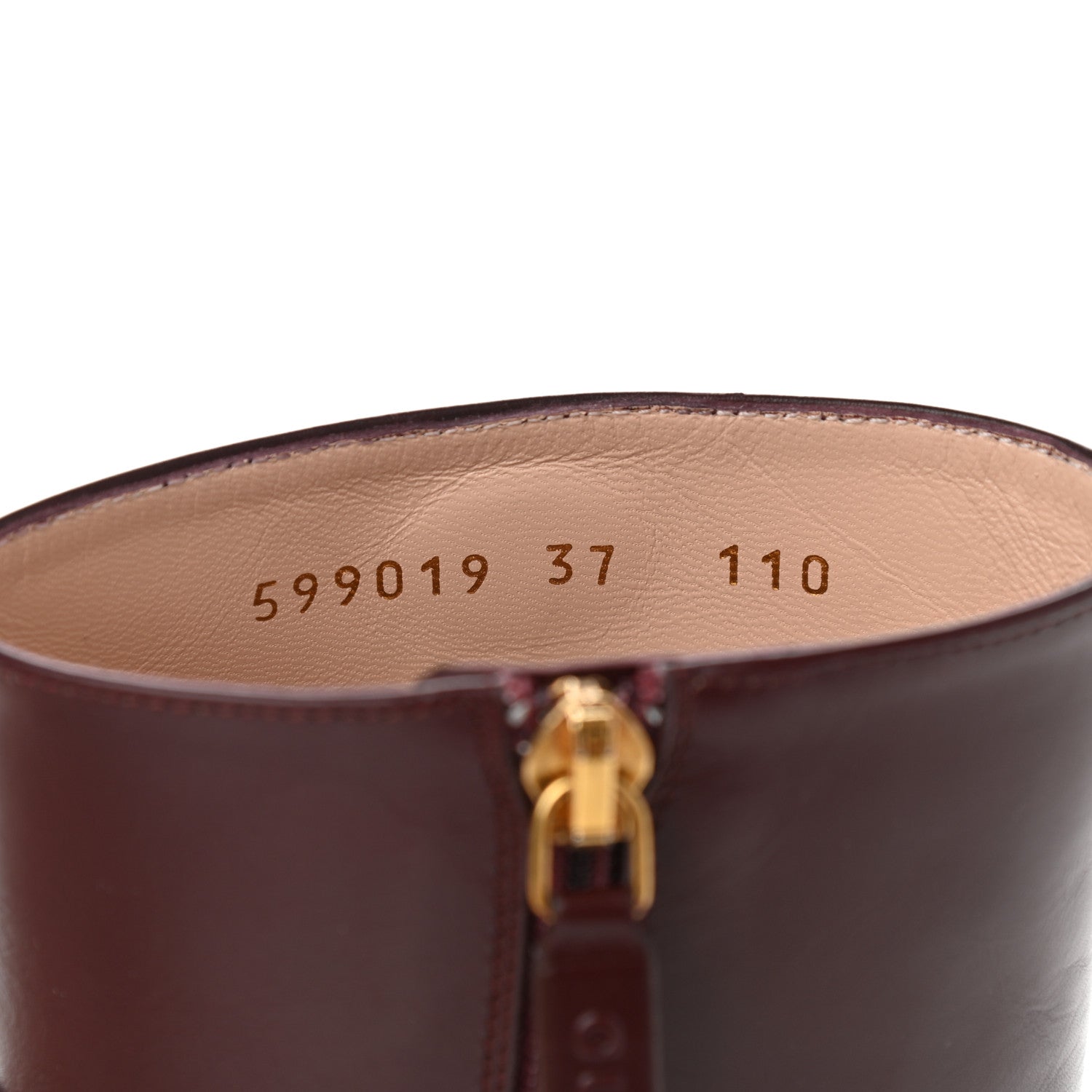 Gucci Calfskin Womens GG Ankle Boots 37 Vintage Bordeaux 7 of 8