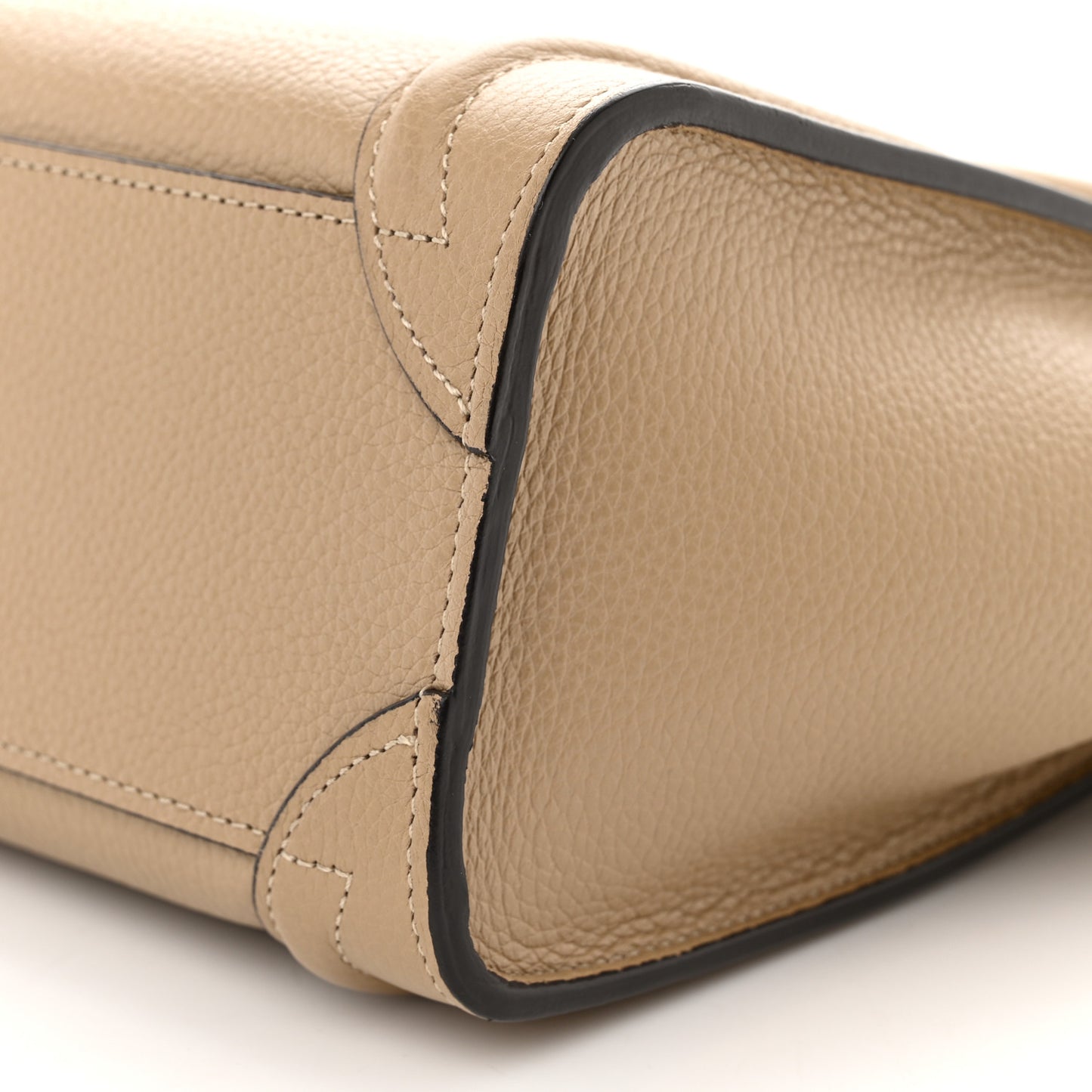 Drummed Calfskin Nano Luggage Dune
