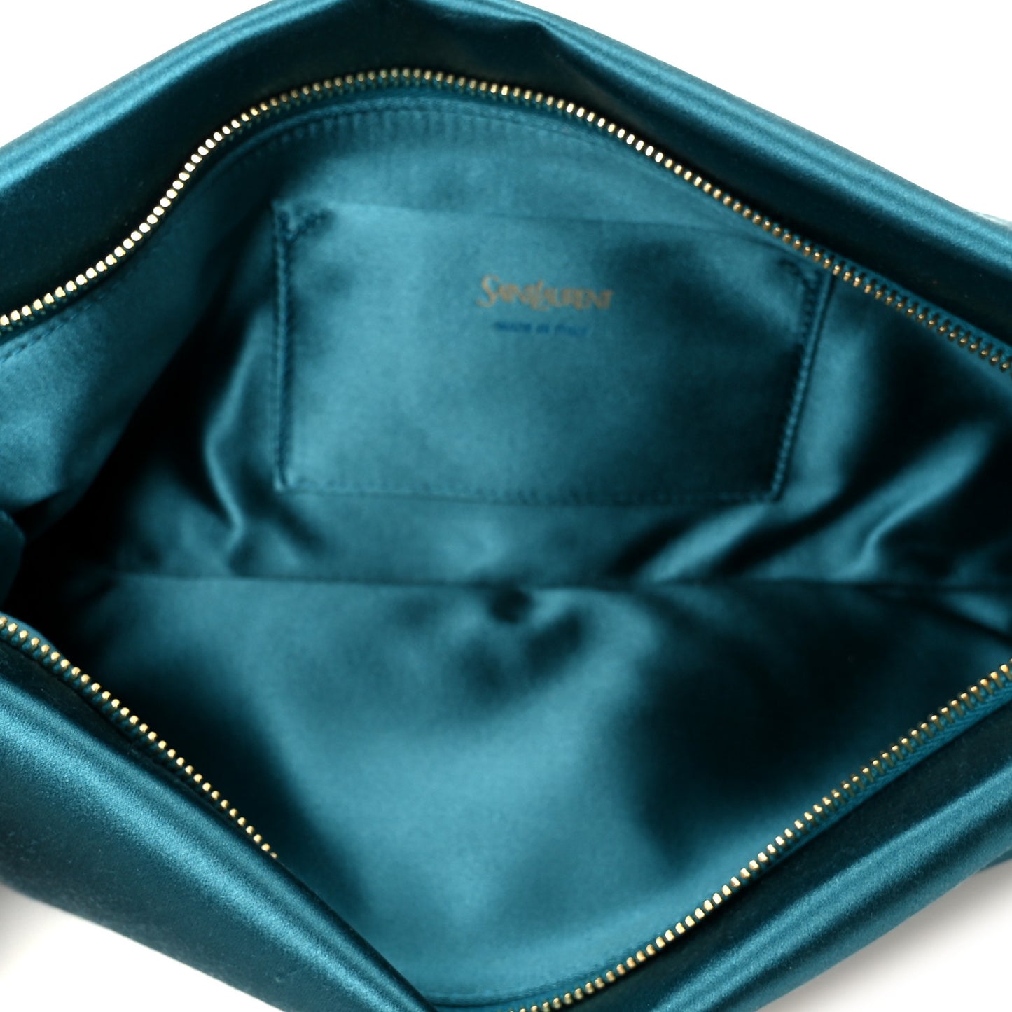 Satin Evening Soft Clutch Turchese