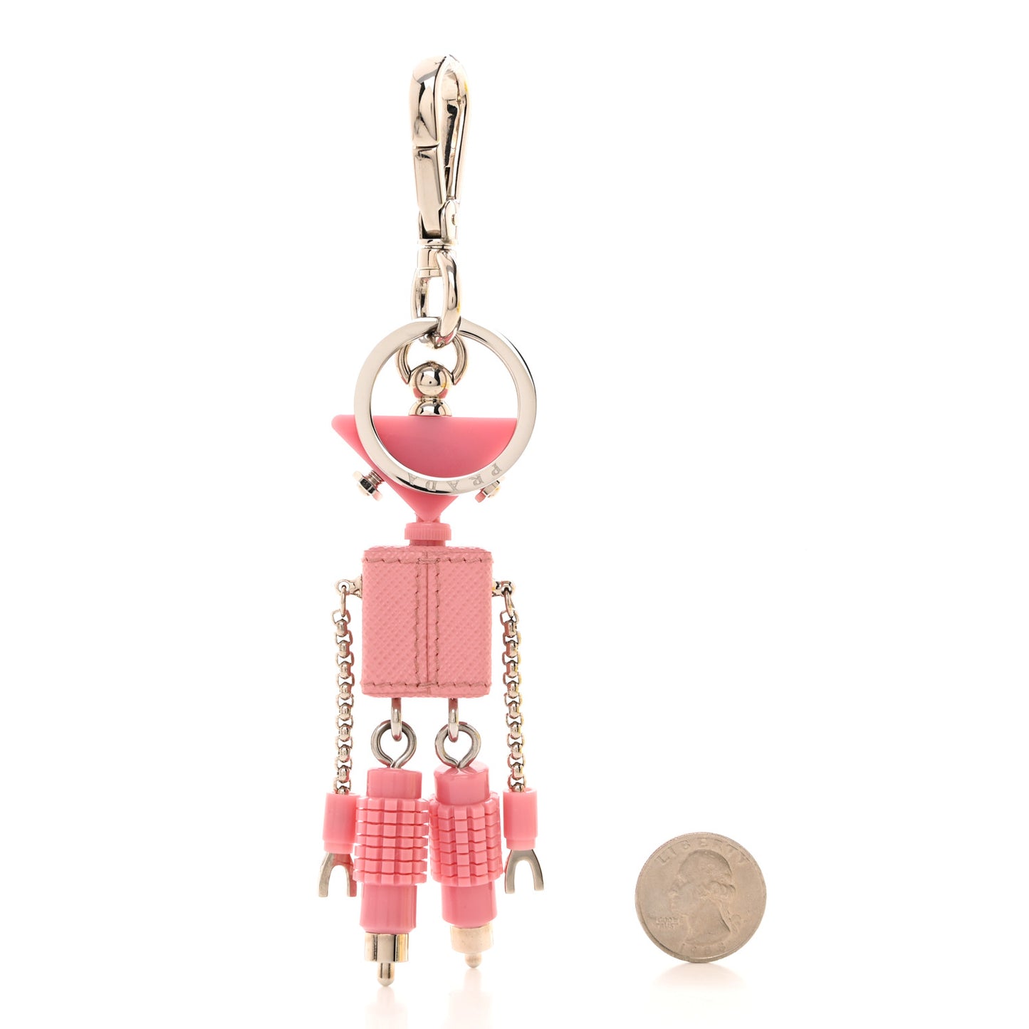 Saffiano Edward Robot Trick Keychain Bubblegum Pink