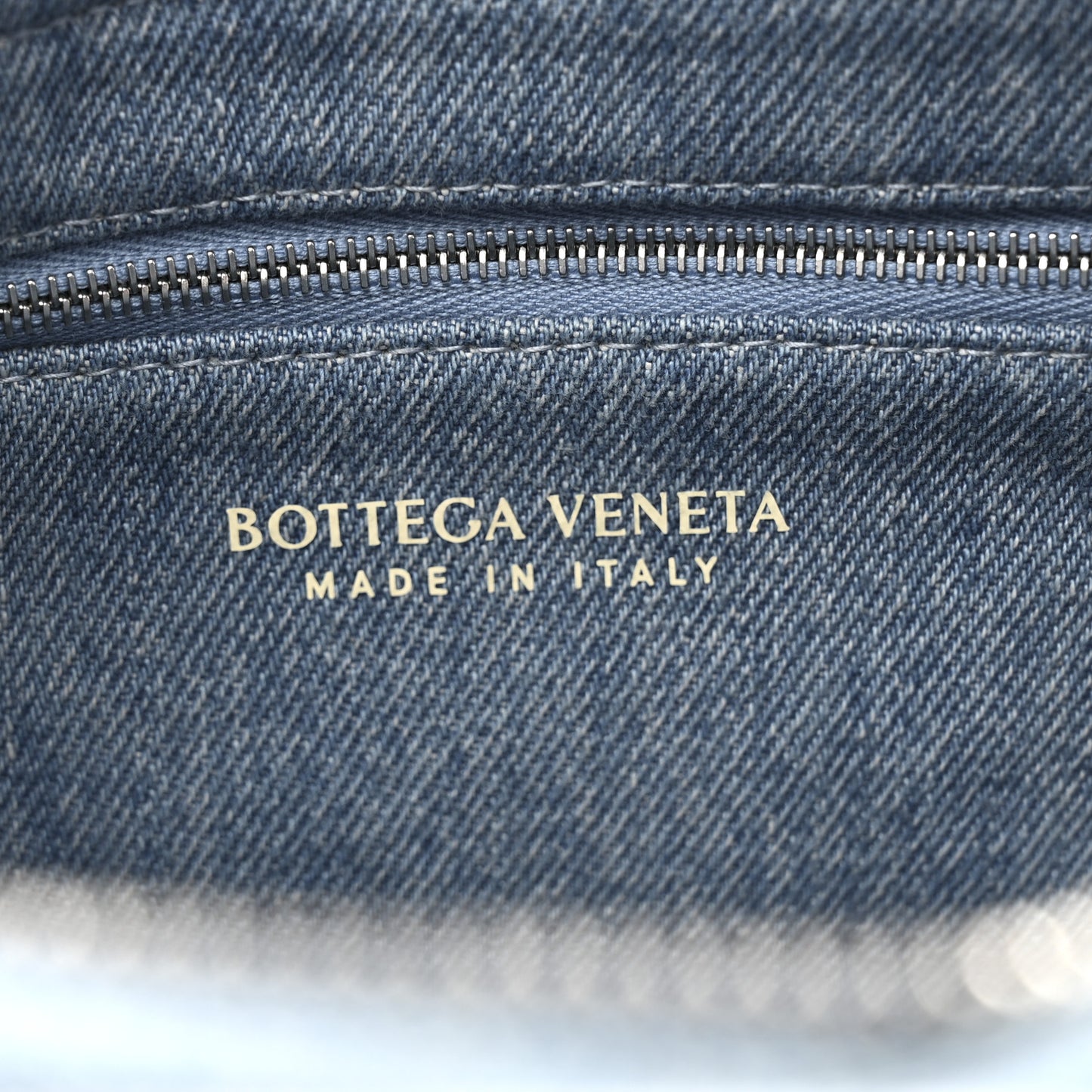 Denim Maxi Intrecciato Brick Cassette Bag Indigo Washed