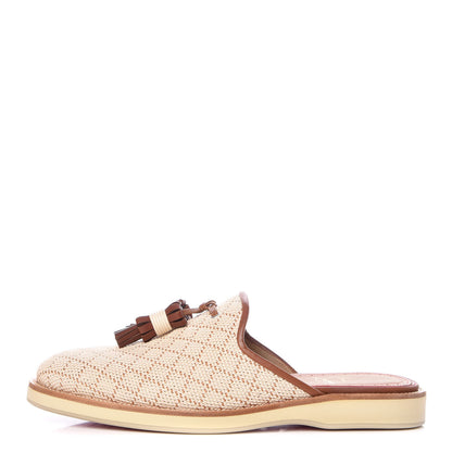 Christian Louboutin Calf Nappa Paille Matelasse Mens Youseffo Flat 40 Beige Cuoio 1 of 7