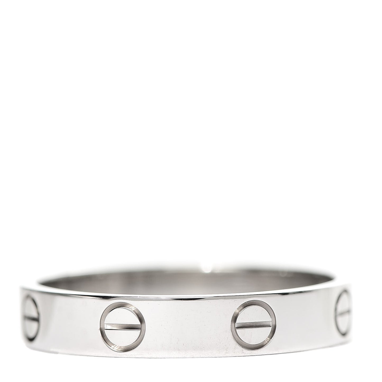 18K White Gold 3.5mm LOVE Wedding Band Ring 56 7.5