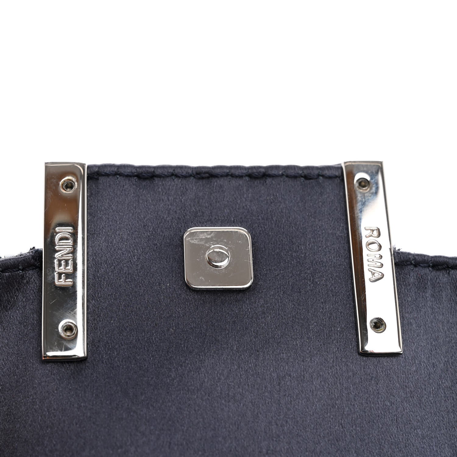 Fendi Sequin Paillettes Shiny Nappa Sex and the City Nano Maxi Buckle Baguette Charm Blue 11 of 12