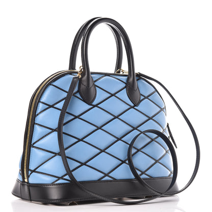 Louis Vuitton Lambskin Malletage Alma PM Bleuet 3 of 12