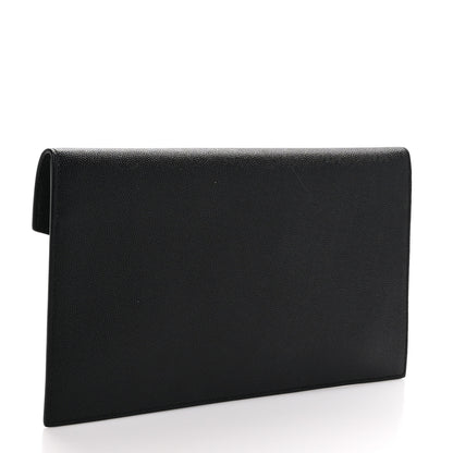 Saint Laurent SAINT LAURENT Grain De Poudre Monogram Uptown Pouch Black 3 of 8