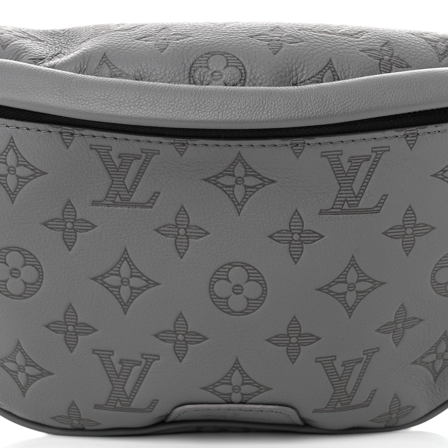 Louis Vuitton Calfskin Monogram Shadow Discovery Bumbag PM Gray 7 of 9