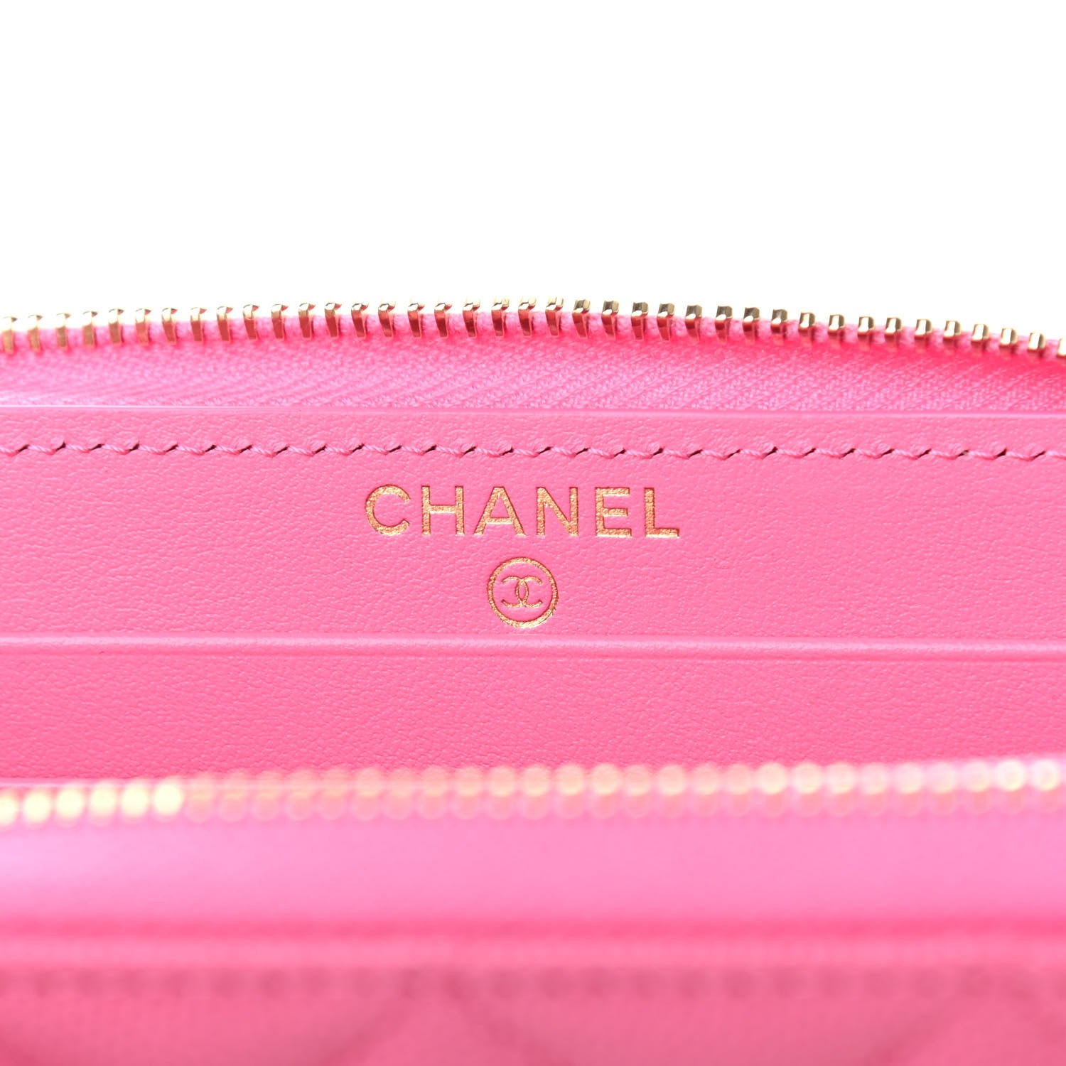 Chanel Caviar Quilted Medium Zip Around Wallet Pink 6 of 8