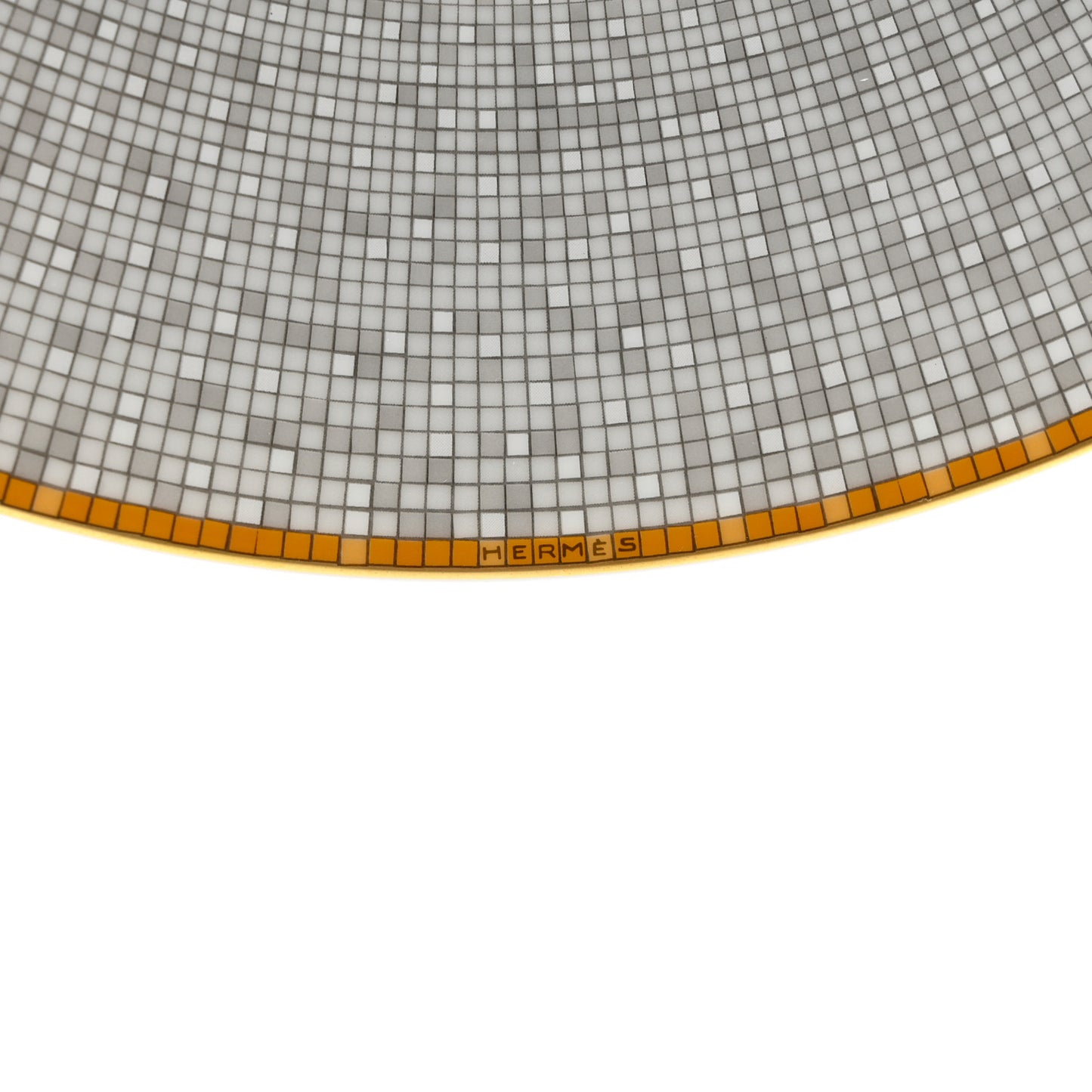 Porcelain Mosaique Au 24 Platine Presentation Plate Set of 2 Gold