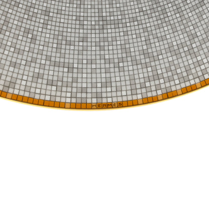 Hermes Porcelain Mosaique Au 24 Platine Presentation Plate Set of 2 Gold 3 of 10