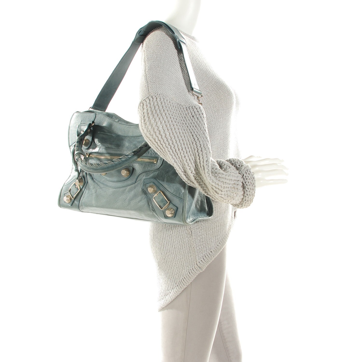 Balenciaga Agneau Giant 21 Silver Hardware City Tempete 2 of 8