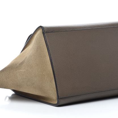Celine Drummed Calfskin Suede Small Trapeze Taupe 6 of 14