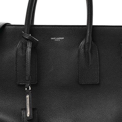 Saint Laurent Grained Calfskin Large Souple Sac De Jour Black 8 of 13