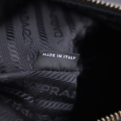Prada Re-Nylon Saffiano Pocket Zippered Shoulder Bag Black 8 of 11