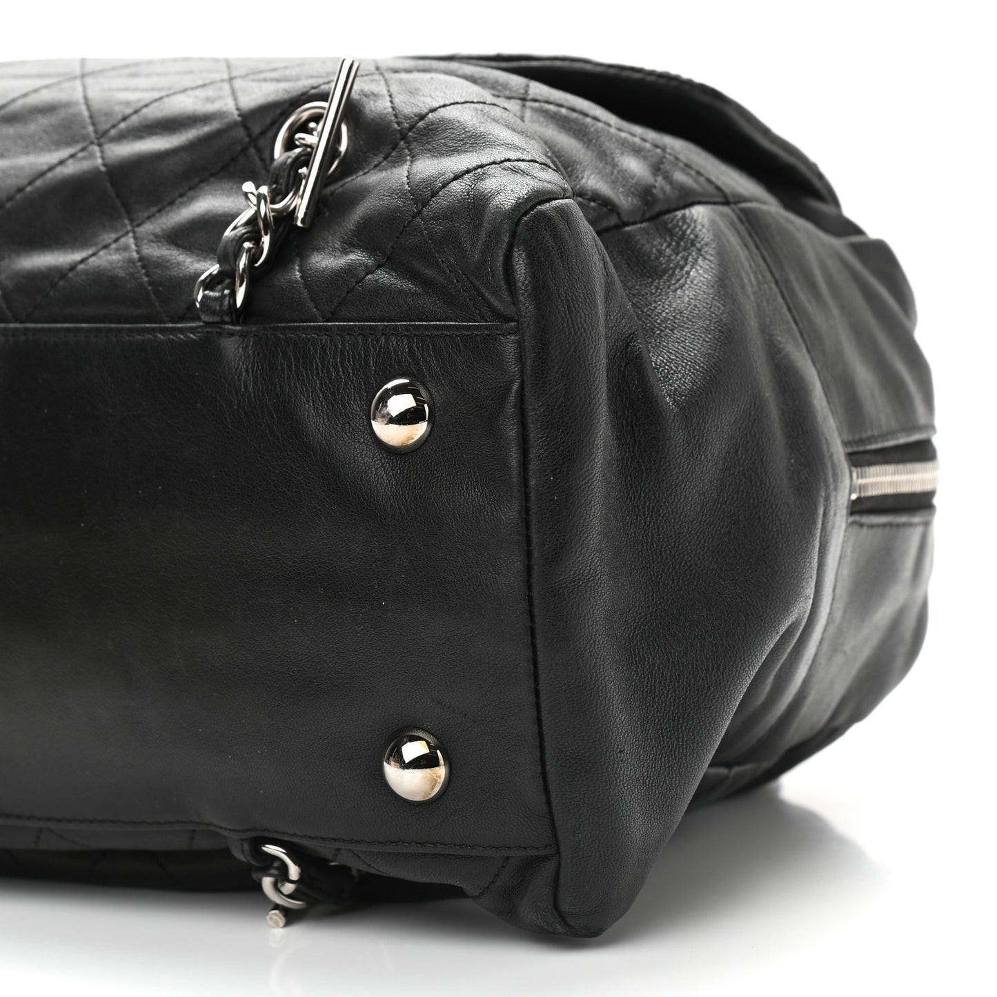 Lambskin Quilted Small Camera Case Black