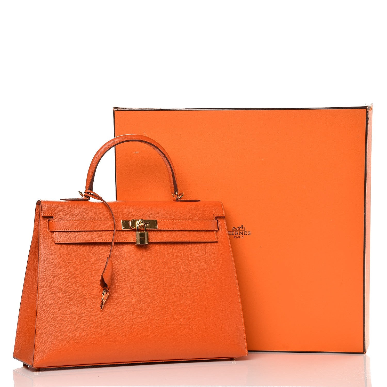 Hermes Epsom Kelly Sellier 35 Orange 37 of 37