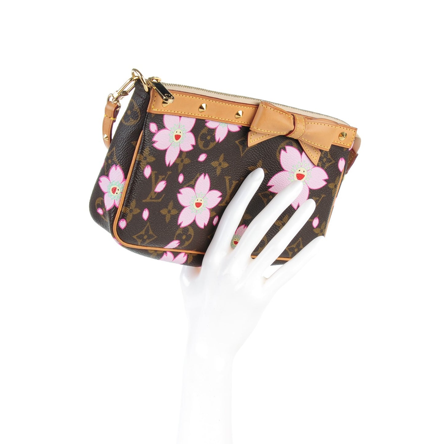 Monogram Cherry Blossom Pochette Accessories Brown