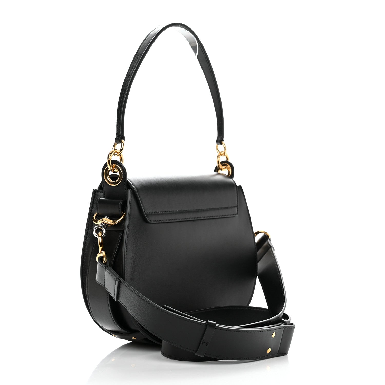 Chloe Calfskin Suede Large Tess Bag Black 3 of 11