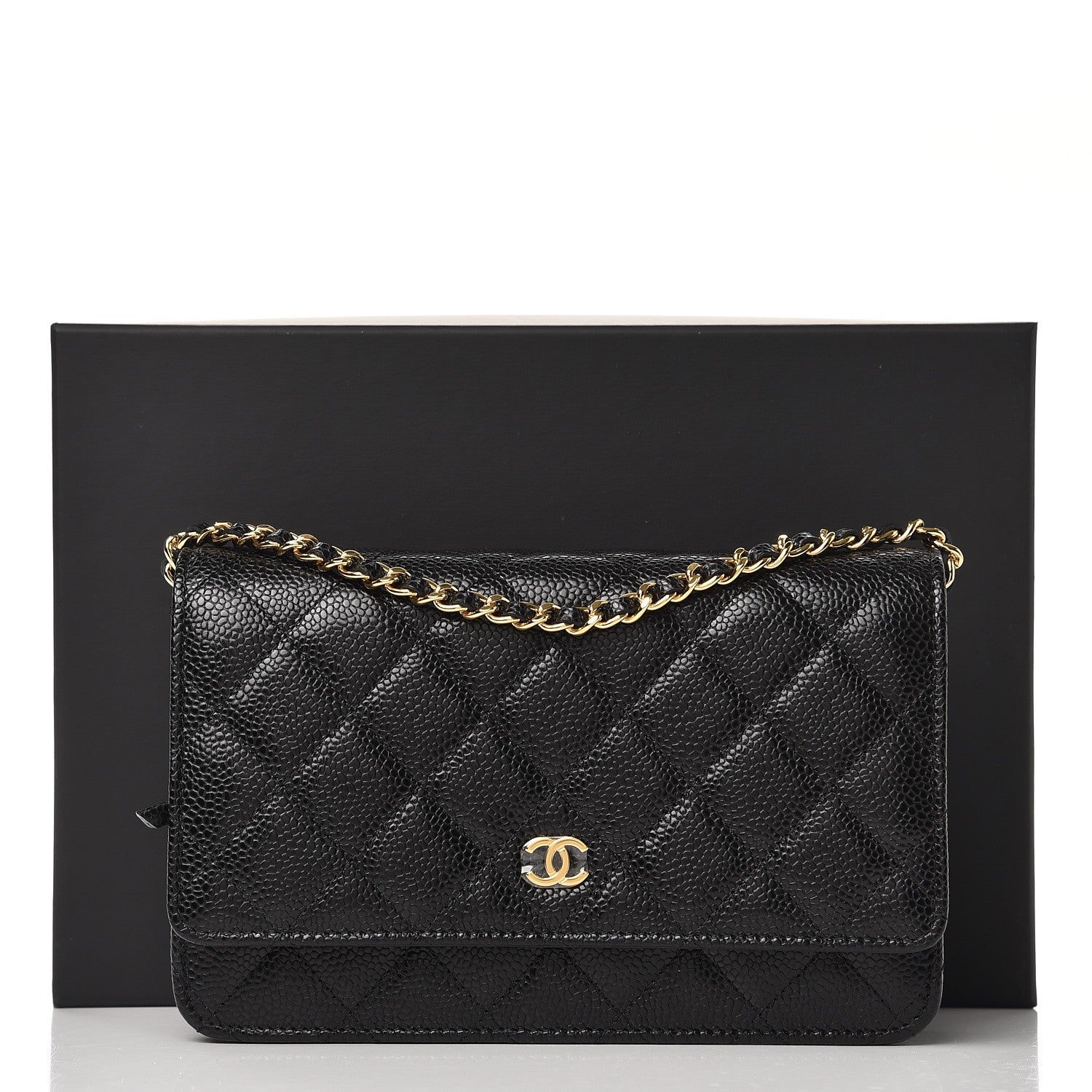 Chanel Caviar Quilted Wallet On Chain WOC Black 9 of 9
