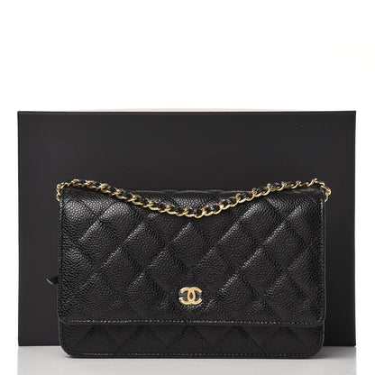 Chanel Caviar Quilted Wallet On Chain WOC Black 9 of 9
