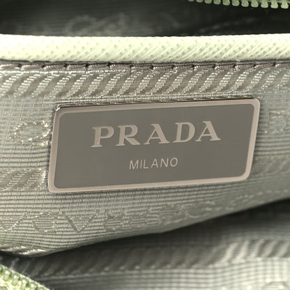 Prada Re-Nylon Vela Saffiano Pocket Double Buckle Messenger Shoulder Bag Acqua 6 of 9
