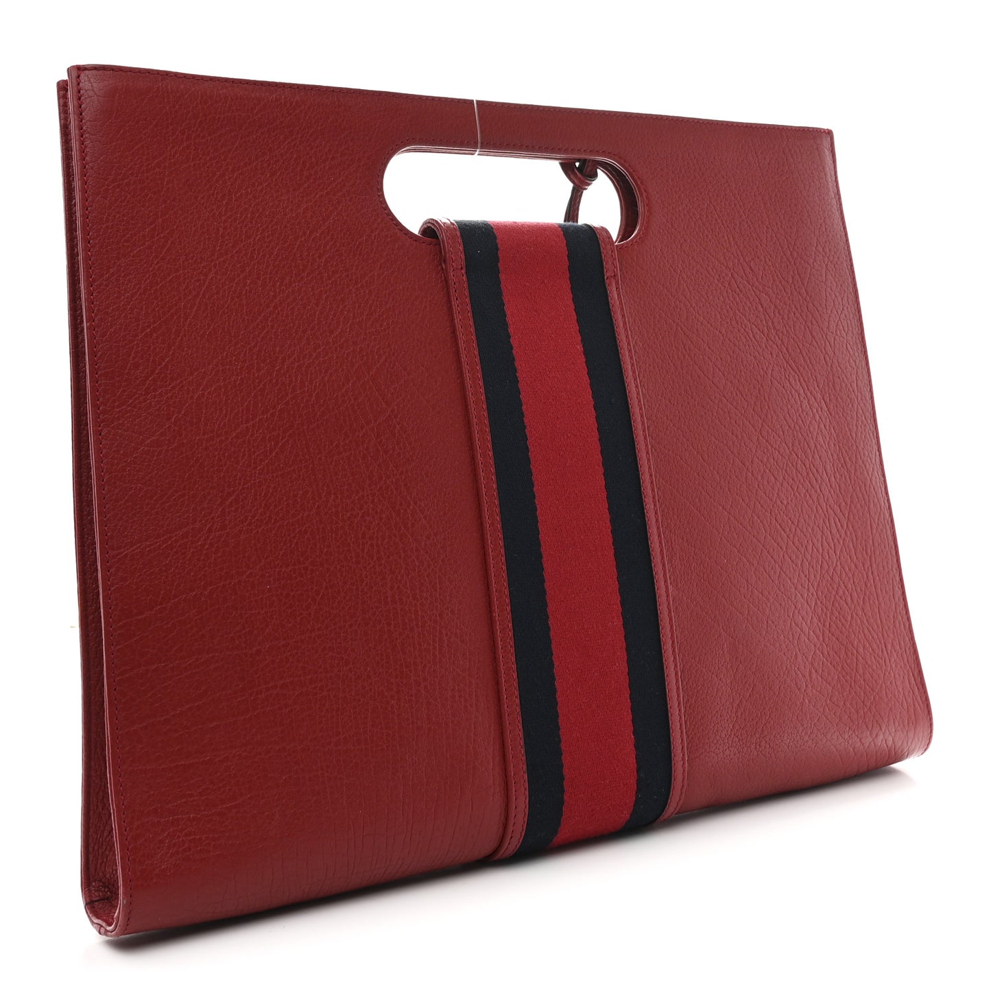 Calfskin Web Padlock Tote Red