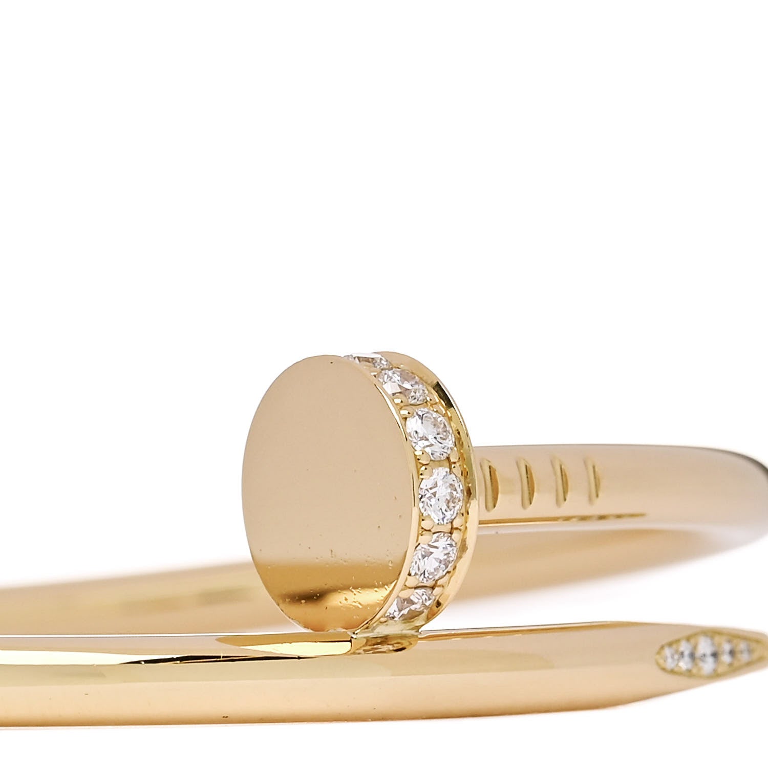 Cartier 18K Yellow Gold Diamond Juste Un Clou Bracelet 16 3 of 5