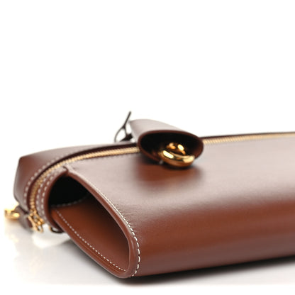Loro Piana Smooth Calfskin Extra Clutch L29 Burnt Tan 9 of 10