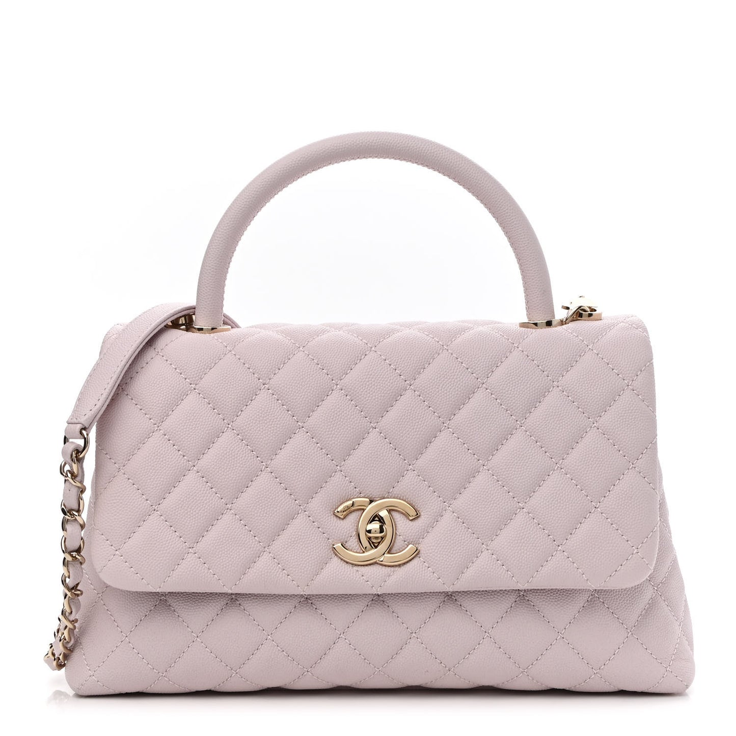 Caviar Quilted Small Coco Handle Flap Lilas Lilac