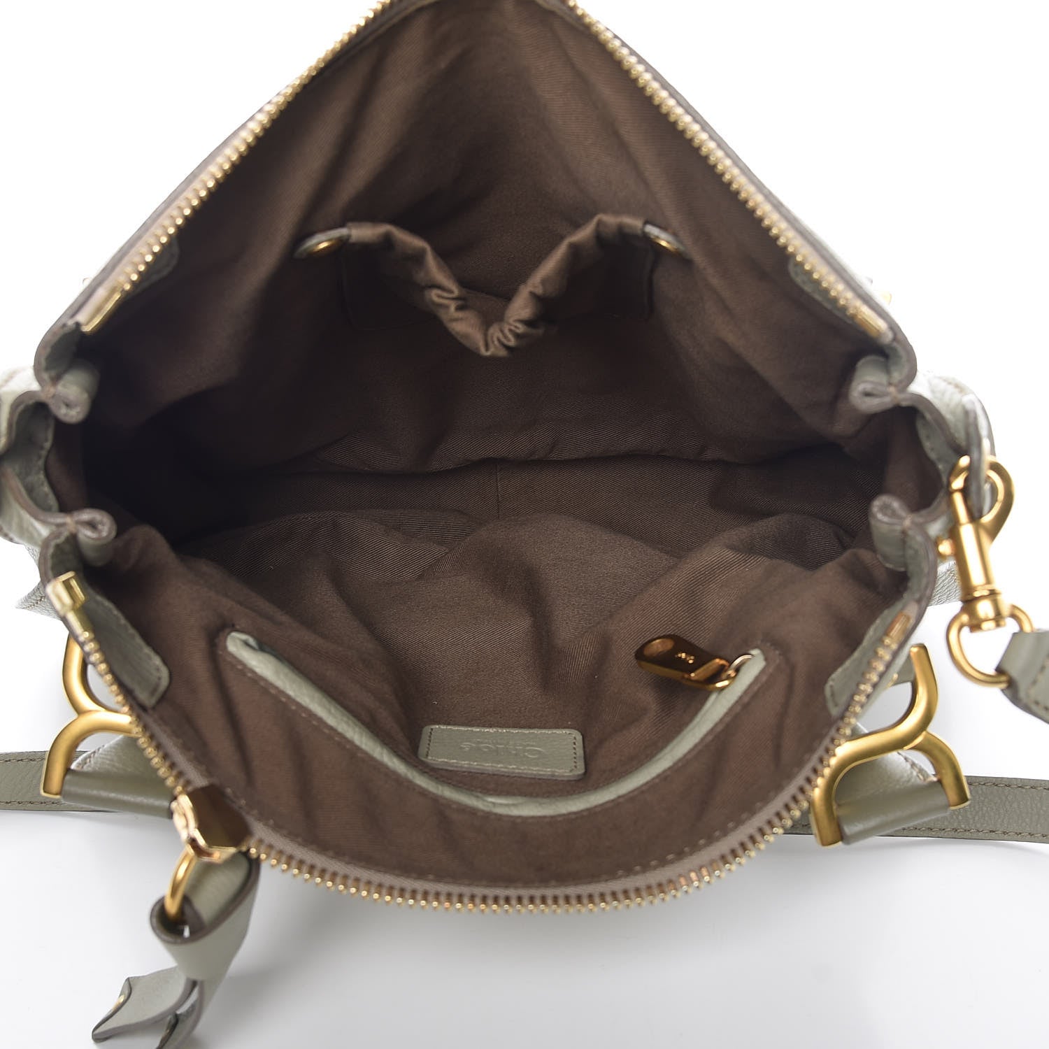 Chloe Calfskin Medium Marcie Satchel Baobab Green 9 of 19